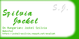 szilvia jockel business card